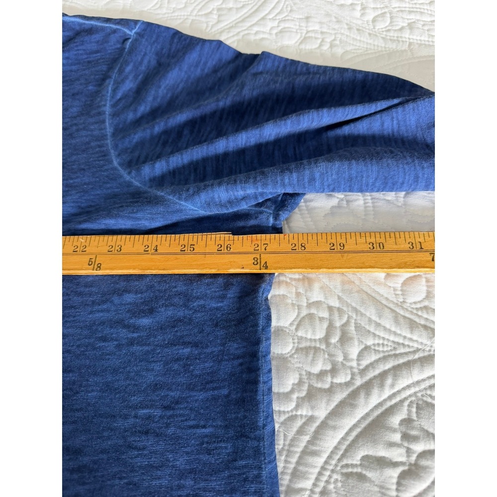 LOGO Lori Goldstein Blue Slub Knit Tunic Top V-Neck Pockets NIKA A546430 3X - Picture 6 of 11